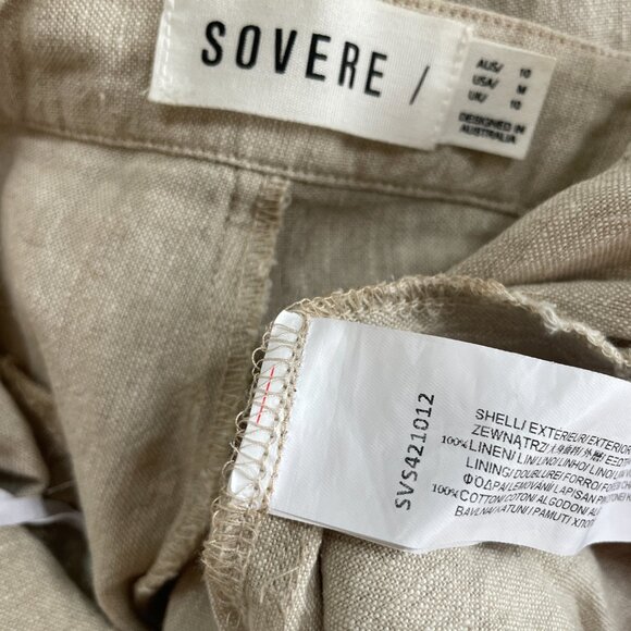 Anthropologie x Sovere Linen Wide Leg Pleated Pants Trousers Small 4-6 - Picture 16 of 16